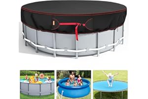 HOLDCOVER 22 Ft Round Pool Cover, Solar Covers for Above Ground Pools, Stock Tank Pool Cover Protector with Pool Cover Accessories, Round Hot Tub Cover Ideal for Waterproof and Dustproof