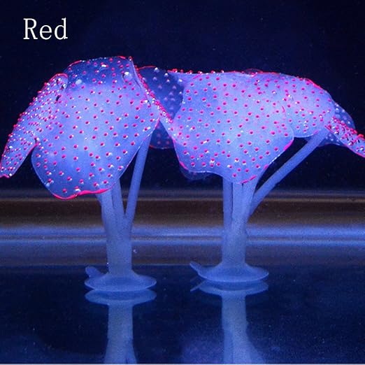 Berrose Aquarium Aquarium Fluoreszierende weiche Silikon Koralle Aquarium, Fisch Tank Künstliche Koralle Pflanze, Weiche Sili