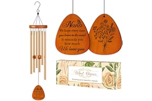 DAMAIGIIFT Nana Gifts, Birthday Gifts for Nana from Grandkids, Nana Wind Chimes, Best Grandma Present for Birthday Mother's Day Christmas Thanksgiving - with We Love You