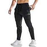 Gesaofa Mens Zipset Workout Sweatpants Open Bottom Fit Lightweight Athletic Gym Jogger Running Track Casual Pants for Men