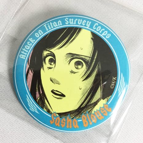 Amazon Co Jp 進撃の巨人 きゃらぐま 原作イラスト 缶バッジ サシャブラウス 小林ゆう 桜庭ななみ Attack On Titan グッズ ホビー 通販
