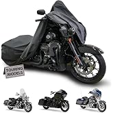 MIEAPOND Motorcycle Cover for Harley Davidson Touring Waterproof Heavy Duty | Fits Road King, Road Glide, Street Glide, Electra Glide, Heritage Classic and More, All-Weather Outdoor Motorcycle Cover