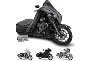 MIEAPOND Motorcycle Cover for Harley Davidson Touring Models Road King, Road Glide, Street Glide, Electra Glide, Heritage Classic, Low Rider and More - Waterproof Motorcycle Cover Outdoor Storage