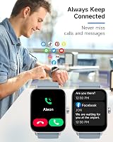 TOOBUR Smart Watch Men Women Alexa Call IP68 1.8" Fitness Tracker Heart Sleep view 6