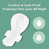 Rael Organic Cotton Cover Sanitary Towels Heavy Overnight Pads with Wings view 2