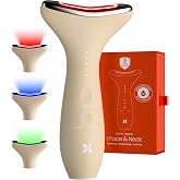 REVO Genie Facial Massager for Face and Neck, LED Beauty Device with Heat and Vibration, Depuffing Sculpting Tool with Red Blue Green Light Modes for Skincare Routine