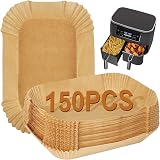 YQL Air Fryer Liners 150Pcs Parchment Paper for Ninja AF300UK AF400UK