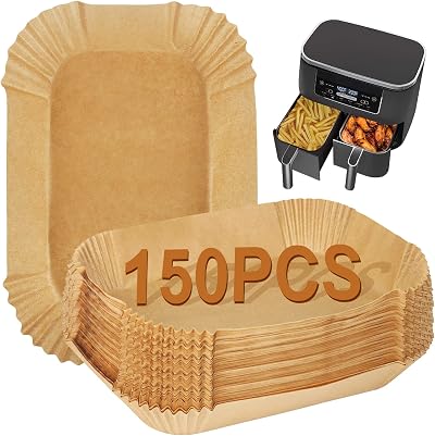 YQL Air Fryer Liners 150Pcs Parchment Paper for Ninja AF300UK AF400UK