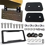 ZXFOOG Rubber Trailer License Plate Bracket-Trailer/Truck License Plate Light Bracket and License Plate Frame Carbon Fiber ,U