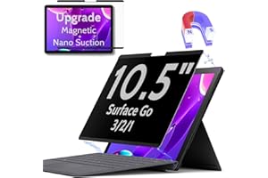 Peslv Magnetic Privacy Screen for Surface Go 3/2/1 10.5 Inch, Removable Anti Blue Light Glare Filter, Black Security Private Apy Block Protector