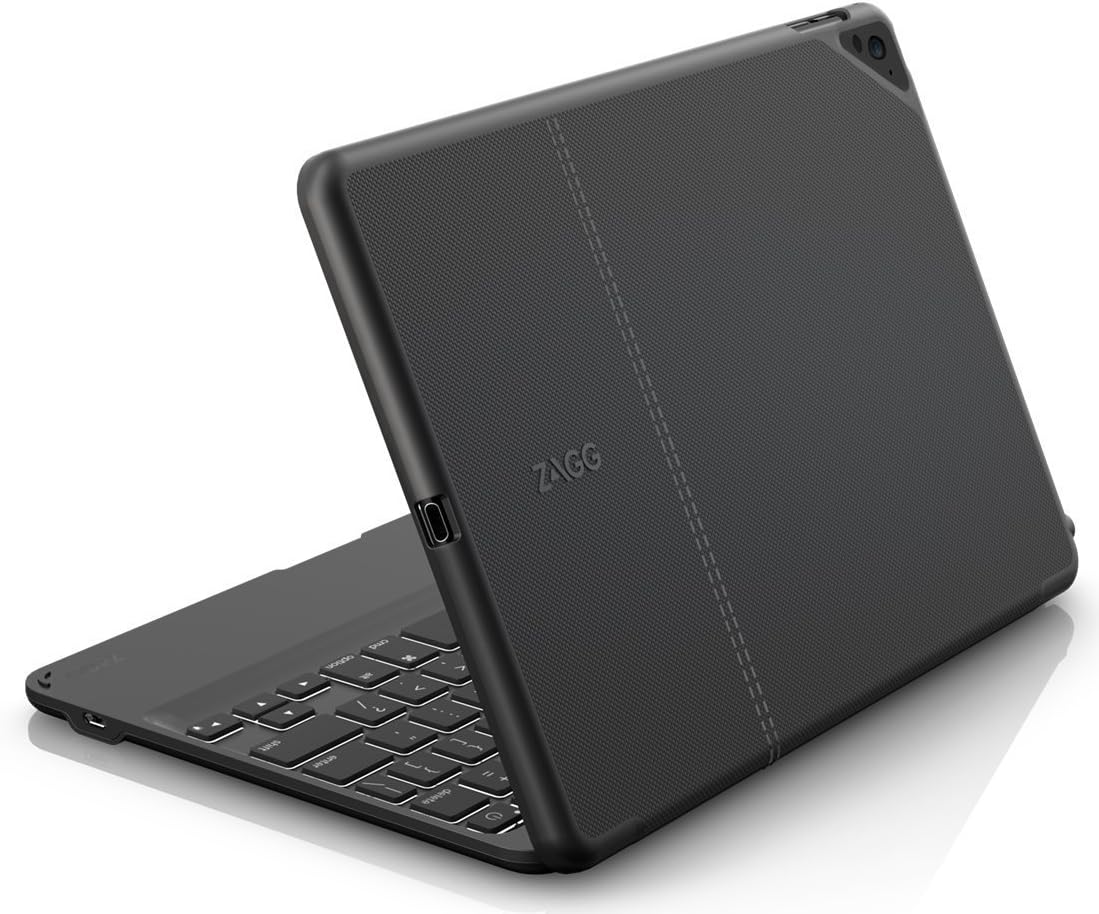 Black Zagg Rugged Book Pro Magnetic Hinged Bluetooth Keyboard And Case For Apple Ipad Pro 9 7 Electronics Computers Accessories