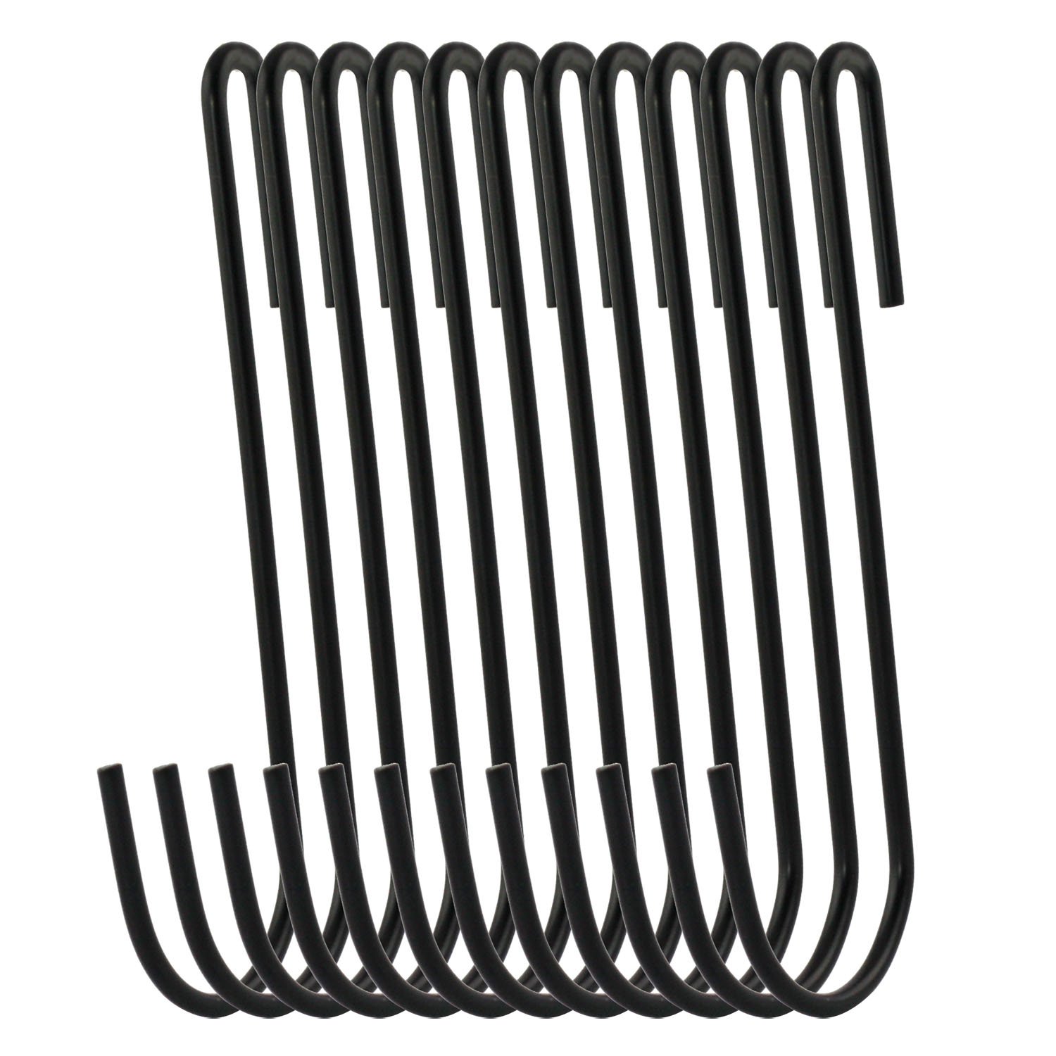 Photo 1 of RuiLing 20-Pack 4.2 Inches Black Antistatic coating Steel S hook Cookware Universal Pot Rack Hooks Sturdy Hanging Hooks - Multiple uses for Kitchenware, Pots, Utensils, Plants, Towels