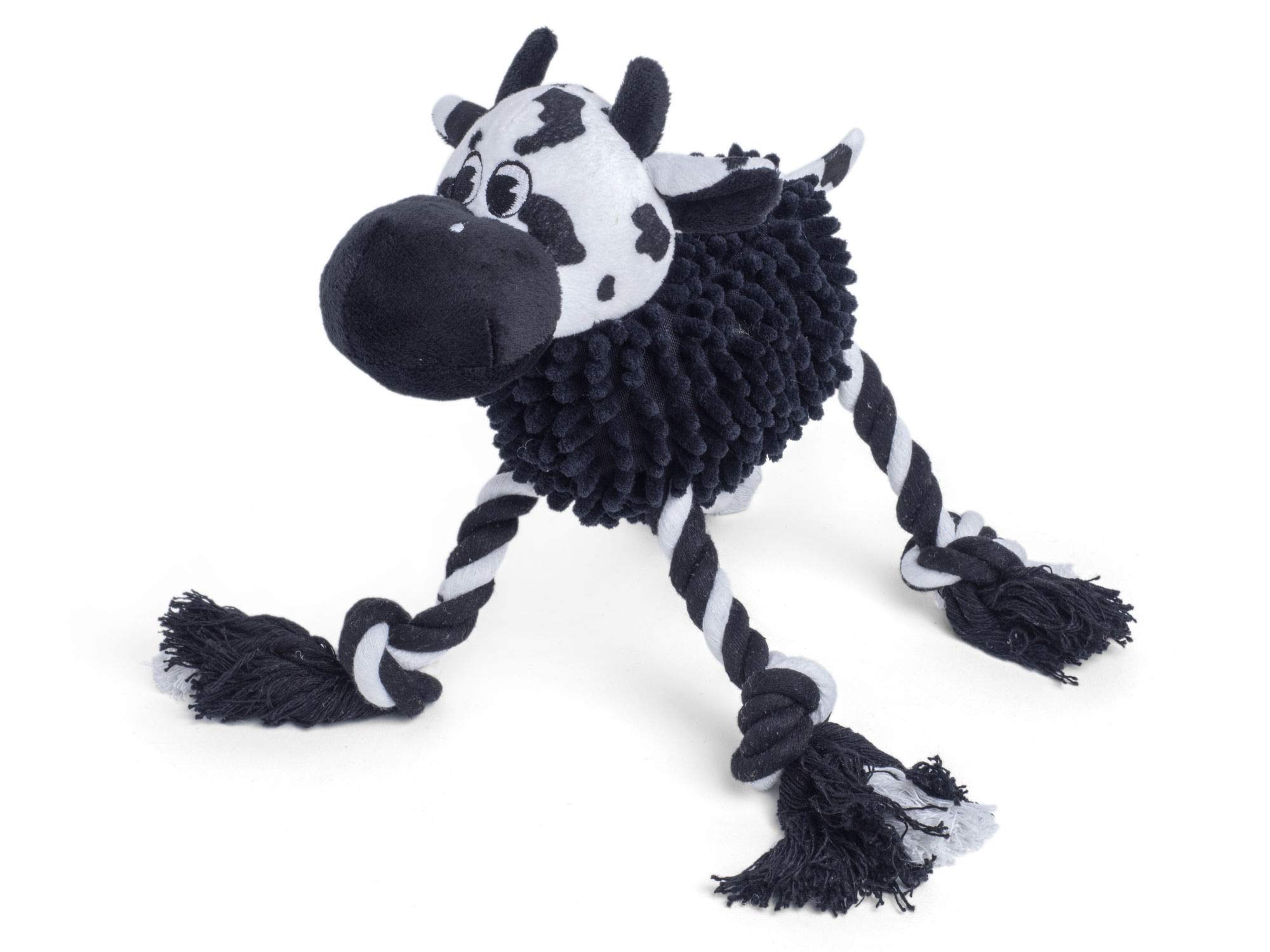 Petface Farmyard Buddies Noodle Cow Plush Dog Toy