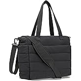 AOCINA Puffer Tote Bag for Women Work Nurse Bags Laptop Purse Lightweight Quilted Crossbody Shoulder Handbags Travel School