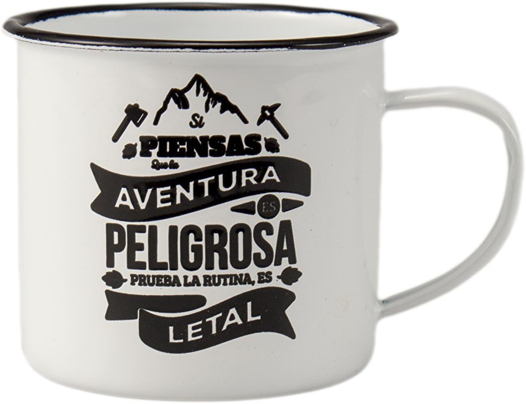 Taza Mug vintage esmaltada para café/té/infusiones -