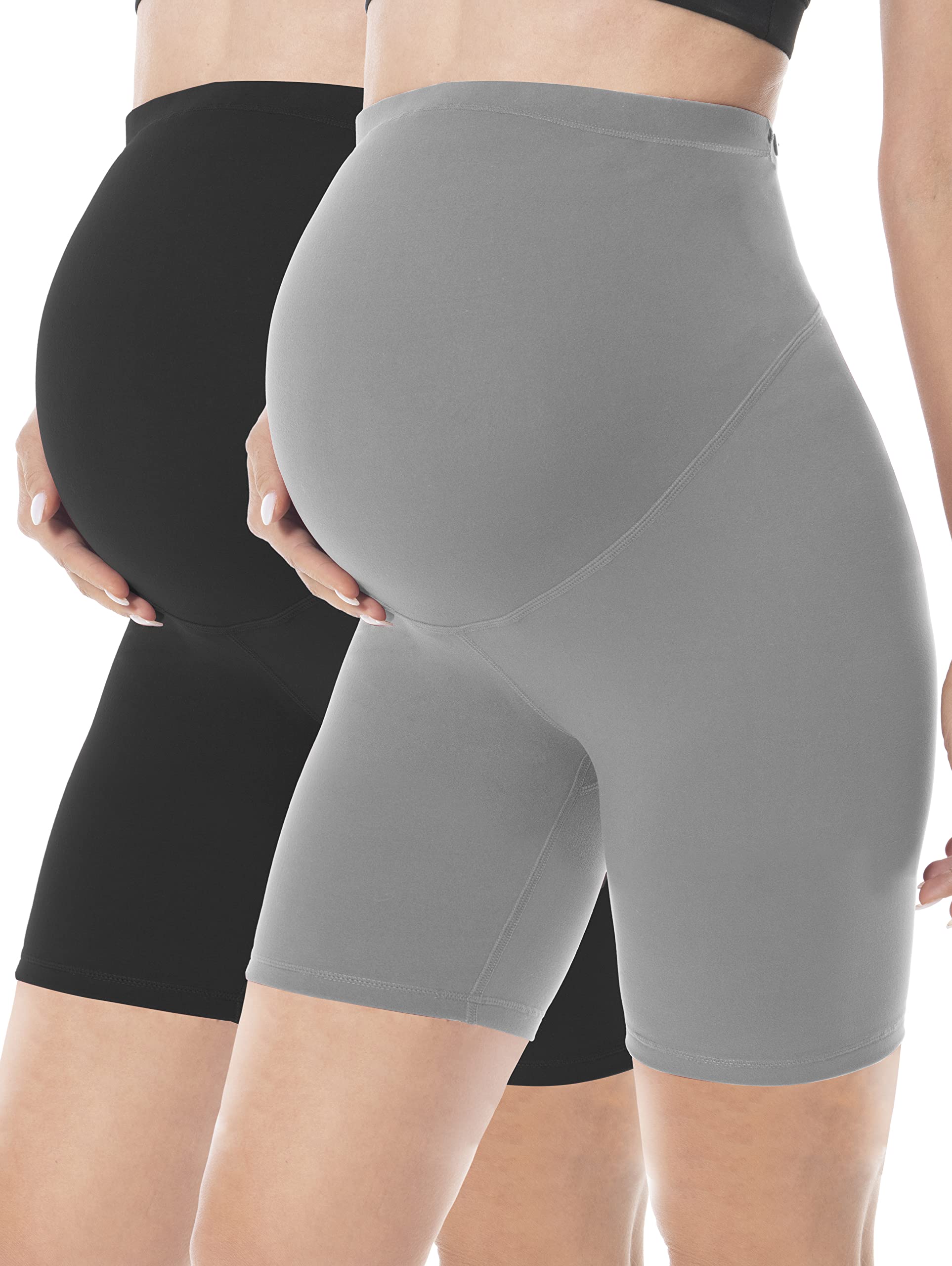 V VOCNI Maternity Biker Shorts Over The Belly Bike
