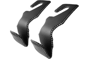 Duhome Leather Purse Hooks for Car, 2 Pack Car Purse Holder, Car Headrest Car Hooks for Hanging Purses and Bags Coats Grocery Bag (Black)