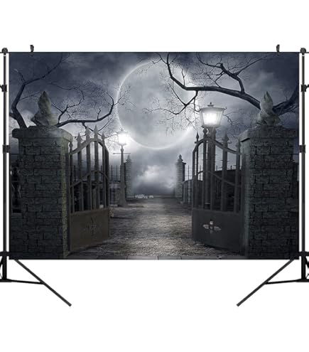 Aazon.co : AOFOTO 10x8ft Halloween Photography Backdrop Ceetary Full