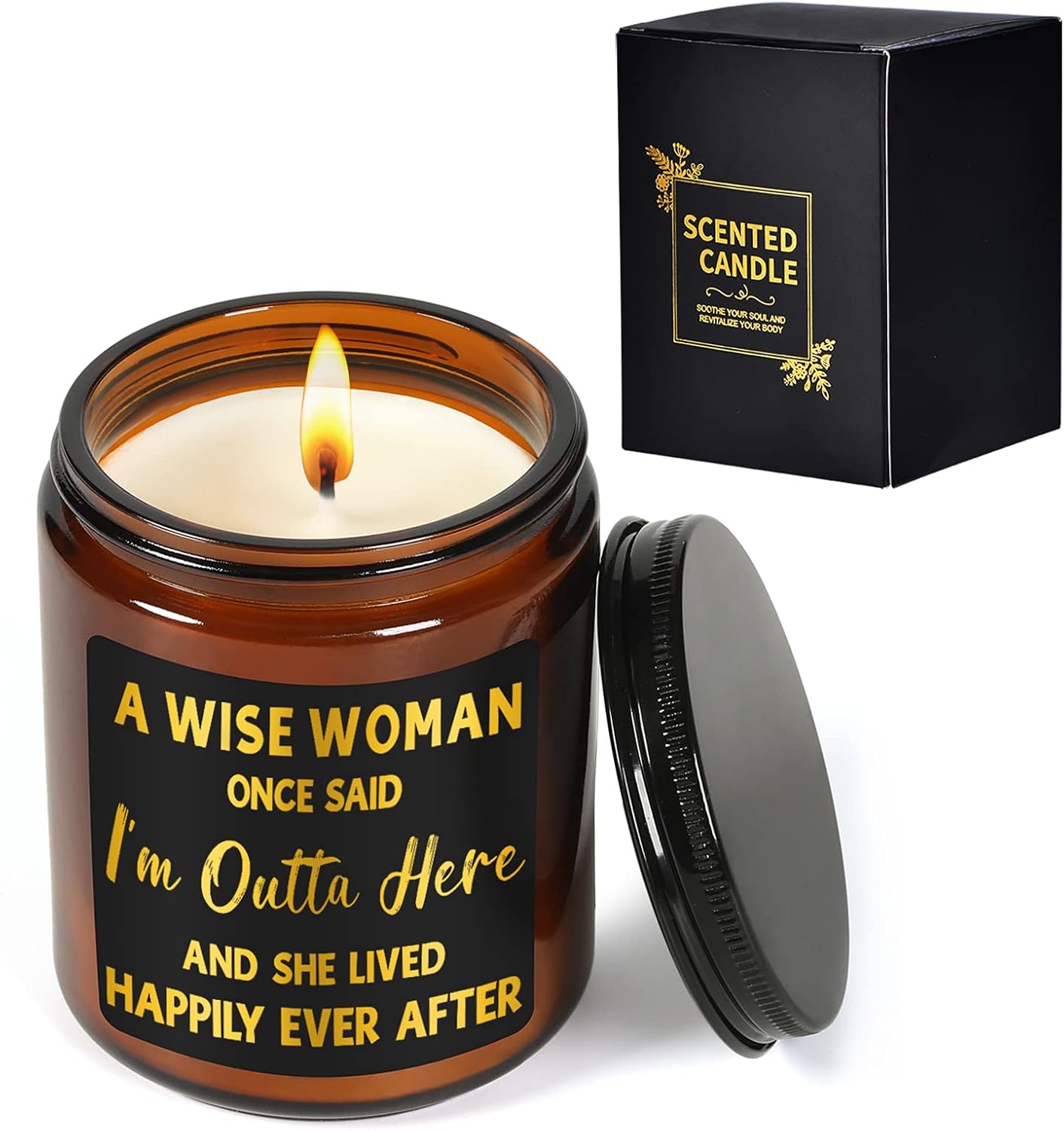 Retirement Gifts for Women 2021 - Female Retirement Gifts - Retired Gifts for Women - Coworker Leaving Gifts, Farewell Gifts, Goodbye Gift for Women, Coworkers, Friends - Lavender Scented Candles