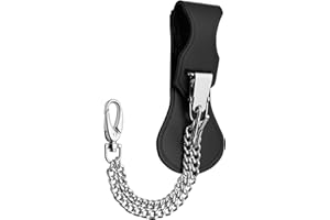 JAY-PEE USMC Officer's Sword Frog Bundle Leather Saber Holder with Chrome Metal Chain for Ceremonial Sword