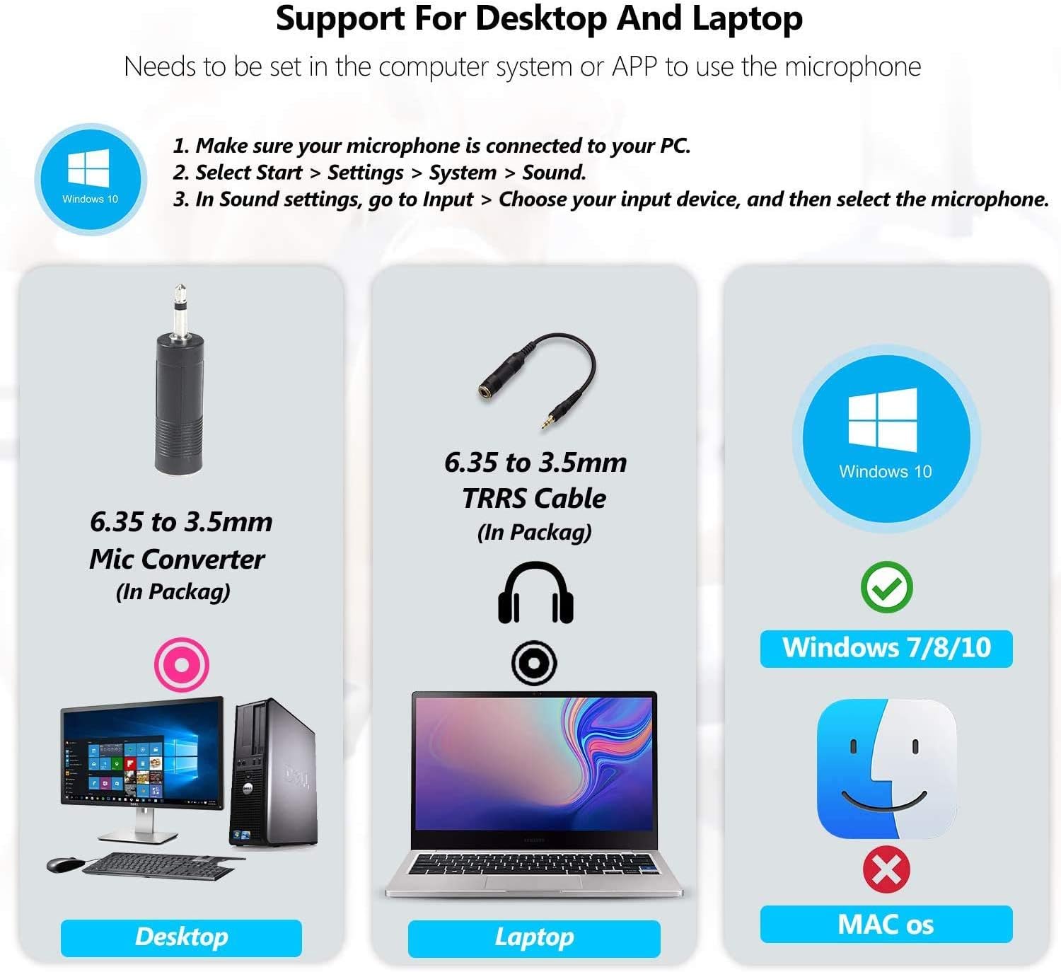 Uhf Wireless Lavalier Lapel Microphone System, Headset Mic, Interview Mic, Rechargeable Rx and Tx (Work 6hs), 165 Ft Range, 1/4" Output, for iPhone, Pa Speaker, DSLR Camera, Teaching, Instructor