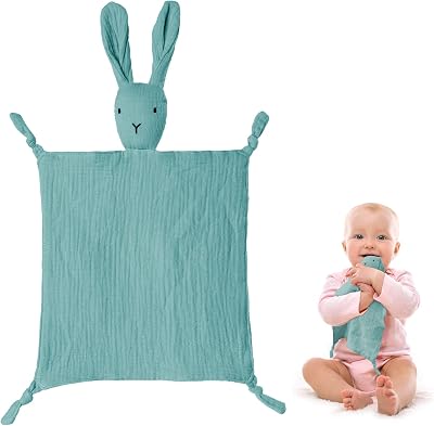 Vicloon Rabbit Baby Comforter Blanket 31x31 cm Safe Organic Cotton