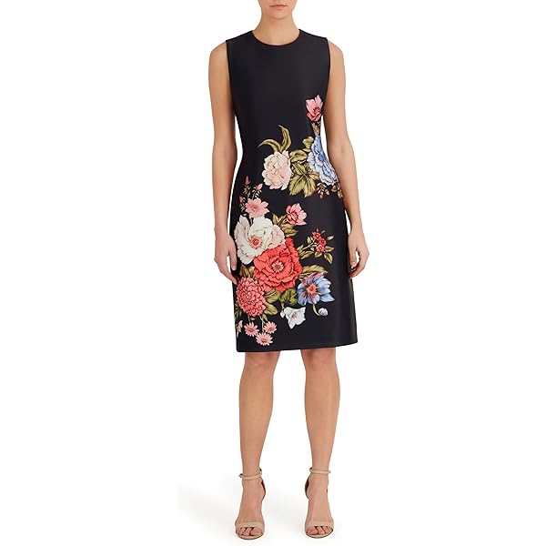 Calvin Klein Womens Embroidered Floral Aline Black/Gold 10 at Amazon  Women's Clothing store