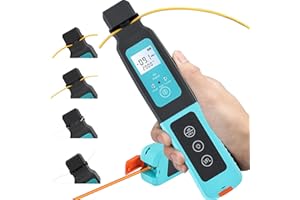 Hanchen Optical Fiber Identifier Handheld Live Optical Fiber Detector Tester High Performance Tracker Single Mode/Multimode 10mw Red Light Source (Blue)