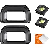 K&F Concept 2Pack Eyepiece Cover & Hot Shoe Cover Kit, Eyecup for Sony A6600 A6500 A6400 Camera Viewfinder, Viewfinder Protector Replace for Sony FDA-EP17 Eyecup