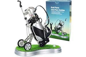 JISHI Gifts for Men, Golf Pen Holder Desk Accessories for Men Women Golfers, Birthday Graduation Gifts for Him Her, Dad Gifts for Dad Husband from Daughter Son Wife, Funny Home Office Decor Gadgets for Boss