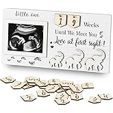 Bprow Ultrasound Picture Frames - New Mom Gifts with Pregnancy Weeks Countdown Calendar - Pregnancy & Gender Reveal Gifts