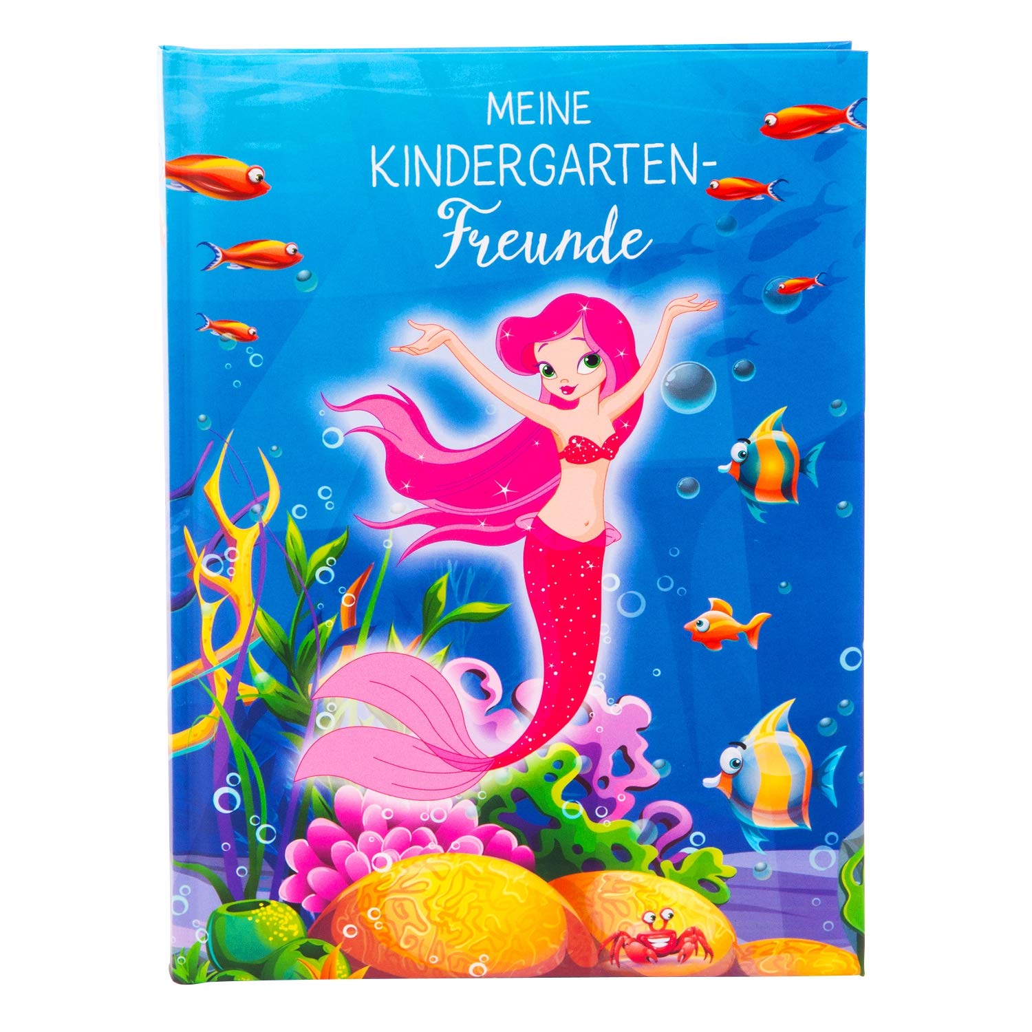 goldbuch 43270 Mermaid Kita DIN A5, Friendship Fill in, Memory Book for Friends, Notebook with 88 Illustrated Pages, Cover with Art Print, Approx. 15 x 21 x 1.5 cm