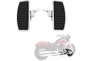 Newruiheng Adjustable Motorcycle Floorboards Front Footboard Pedals Foot Pegs for Harley Sportster 883 1200 (Stripe Pattern)