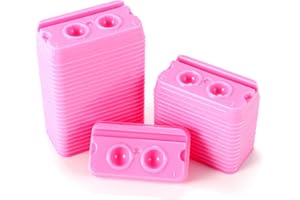 LA MIERE 100 PCS Dental Disposable 2 Hole Mixing Wells, PMU Practice Kit, PMU Ink Tray, Microblading & PMU Pigments, Pigment Cups, Microblading Supplies (Pink, 100)