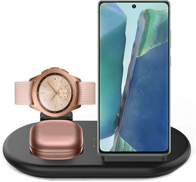 3 in 1 Wireless Charger, Fast Wireless Charging Station Replacement for Samsung Galaxy Watch 3/1