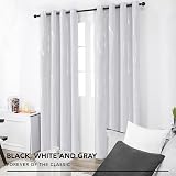 Deconovo Silver Wave Foil Printed Thermal Blackout Curtain 2 Panels 52x84 in view 3