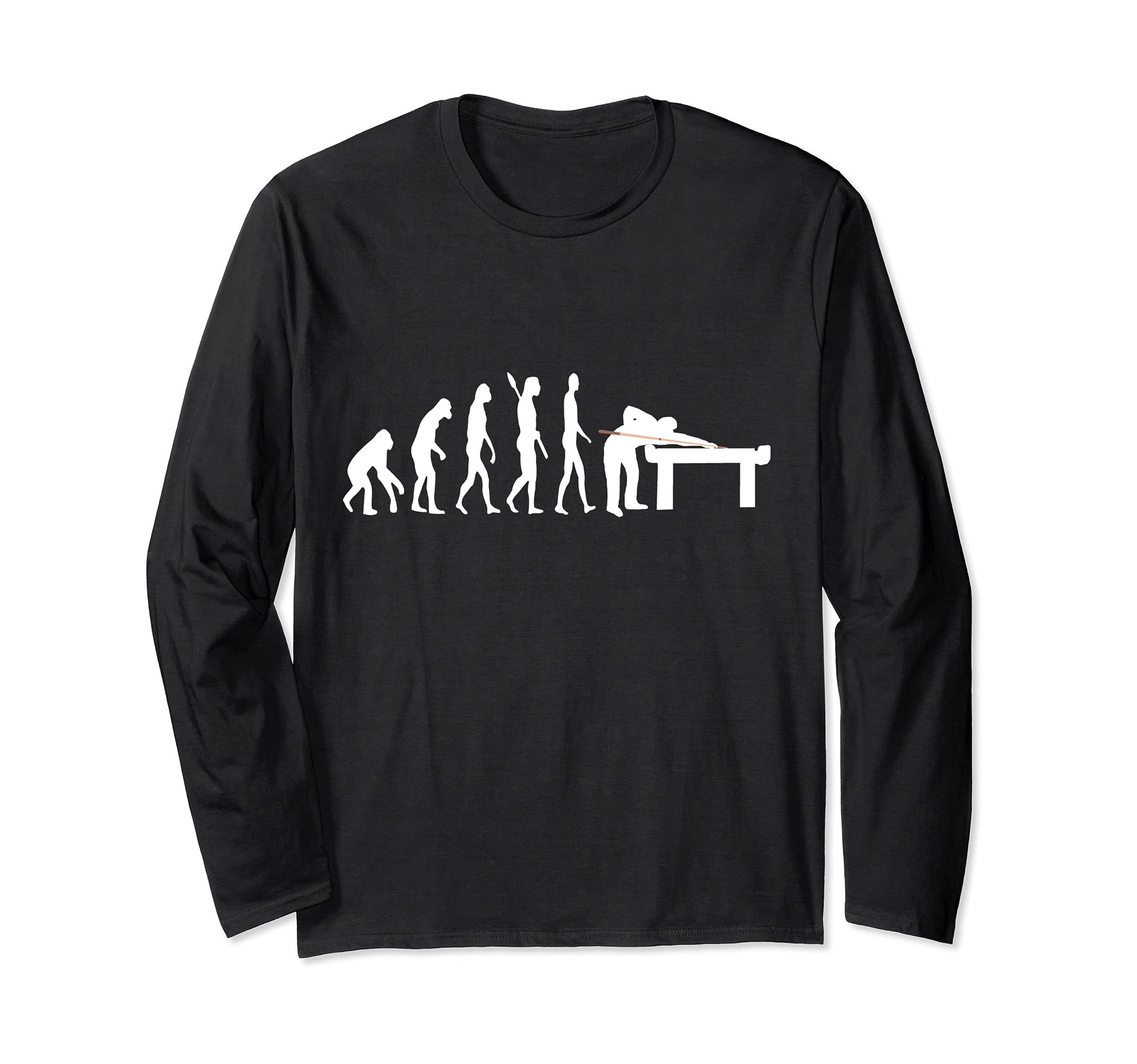 Pool Billard Evolution Snooker Player Table 8 Ball Long Sleeve T-Shirt