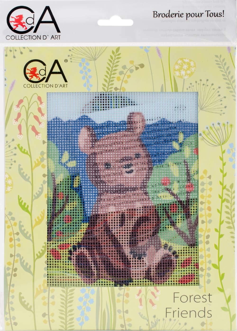 Collection D'Art Bear Tapestry Kit, 100% Cotton, Multi-Colour, 20 x 25 x 0.1 cm
