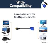 Pipestation HDMI to VGA Adapter Cable 1.5m Full HD 1080p PC Laptop Monitor view 4