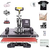 CO-Z 110V Heat Press 360 Degree Swivel Heat Press Machine Multifunction Sublimation Combo T Shirt Press Machine for Mug Hat P