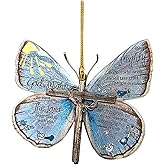 Christmas Tree Ornaments, Decorative Butterfly Cross with Jeremiah Scripture, Black Hanging Holiday Decor Accessories