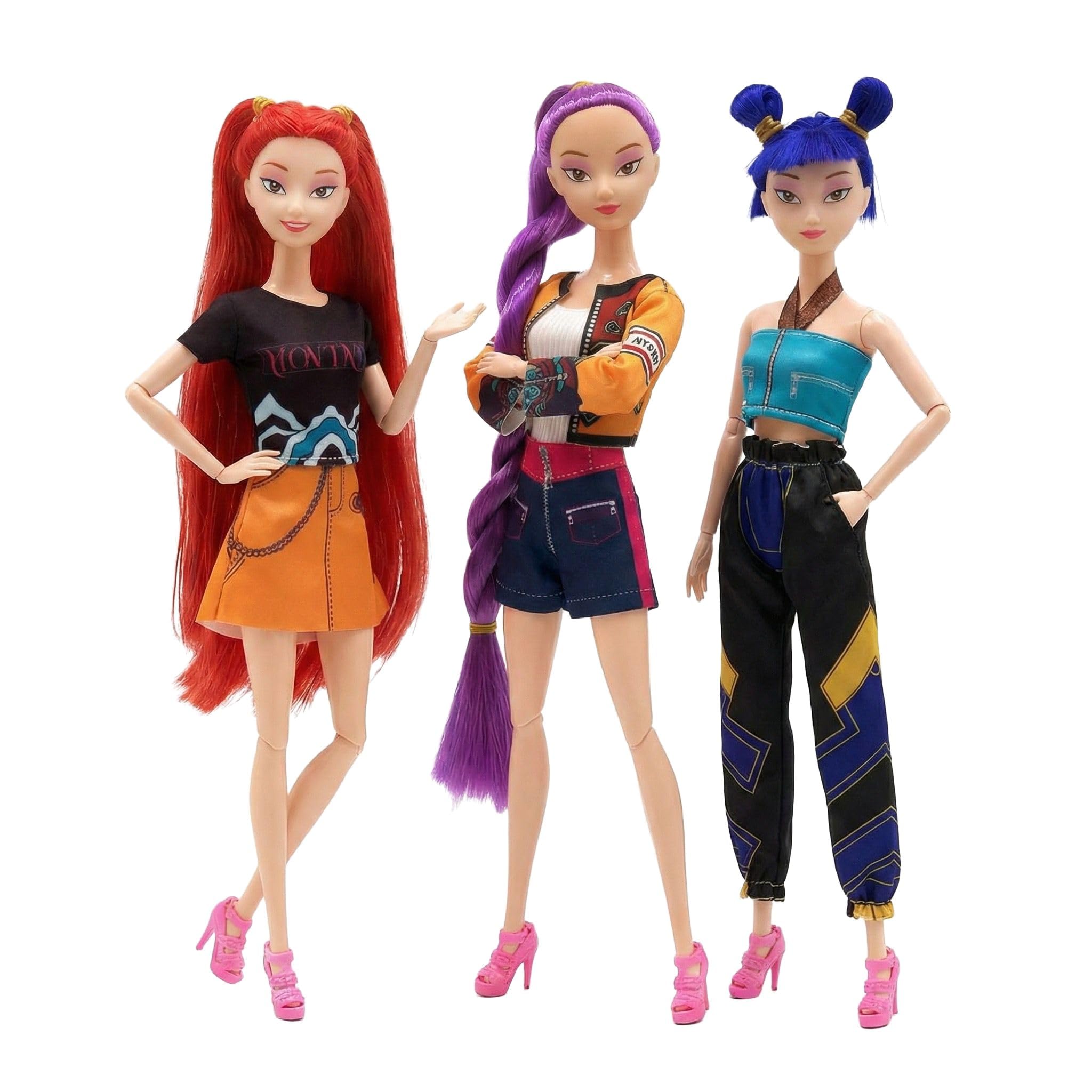 Photo 1 of ***DAMAGED - SEE NOTES/PICTURES***DEAXLife Demon Hunters Action Dolls Toys, 11.5-inch Poseable Dolls with Movable Joints, 3-Pack Collectible Model Toys for Fans and Kids Game Gift