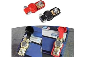 getfay 2 Pack Car Cables Terminal Connectors with Washers, Waterproof Durable Metal Vehicle Terminal Accessories, Universal Automotive Wire Terminal for SUV Truck Car Boat (Multicolored)