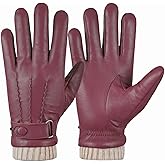 Leather Winter Lined Dress Gloves