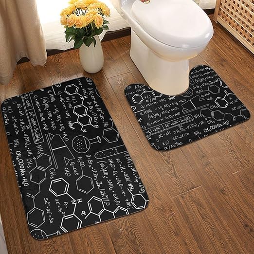 Amazon Com Vbcdgfg Bath Mat Sets For Bathroom 2 Piece Chemistry Formula Chemical Formulas Memory Foam Bathroom Mats Set Bath Rug Contour Mat Non Slip Dry Fast Area Rugs 24 X 35 Inch Home