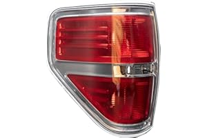 MIKAFEX Left Driver Side Red Chrome Rear Tail Light Housing Compatible With 2009-2014 Ford F150 F-150 Styleside Replace# BL3Z13404AB BL3Z13405B