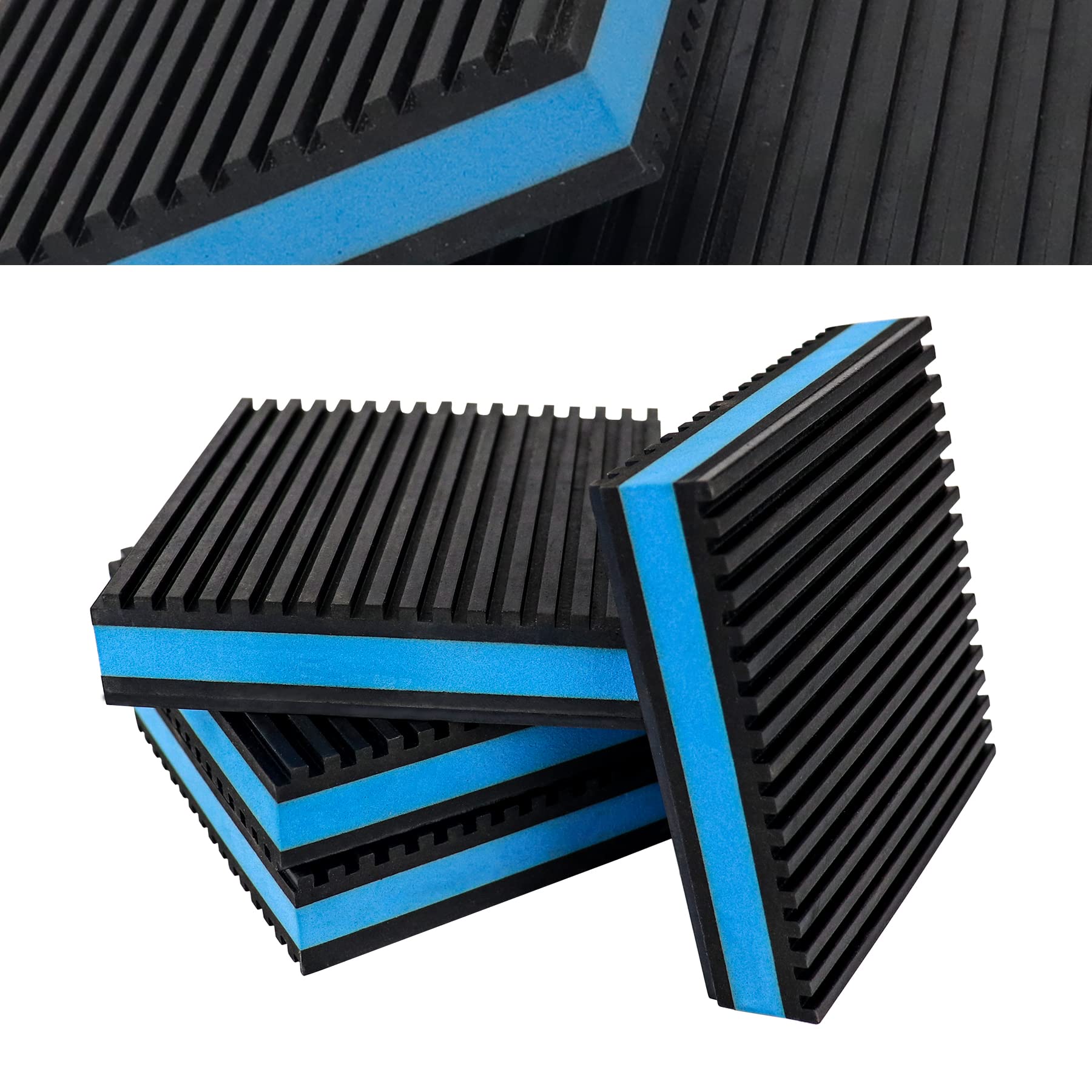 BJADE'S Anti-Vibration Isolation Rubber Pads,4 x 4