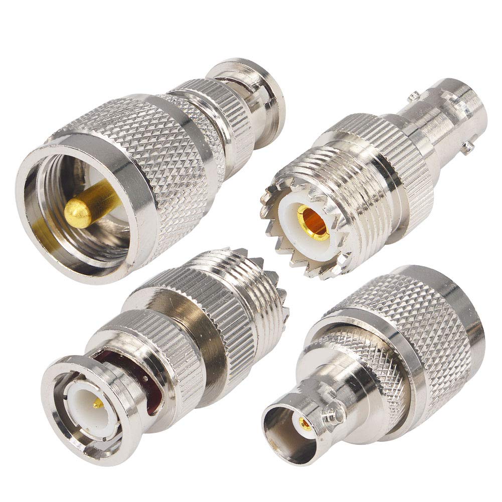 YILIANDUO 4 Type Set CB Radio Antenna Adapter BNC to UHF Adapter SO-239 PL-259 RF Coax Connector for CB Antenna PL259 Antenna Ham Radio Walkie Talkie Handheld Radio Two way Radio
