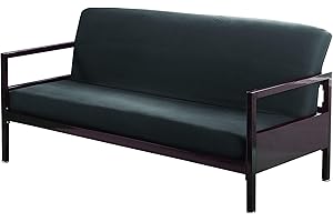 Bed Maker's Levinsohn Futon Cover with Zipper Closure, Stain Resistant, 100% Cotton, Full, Charcoal
