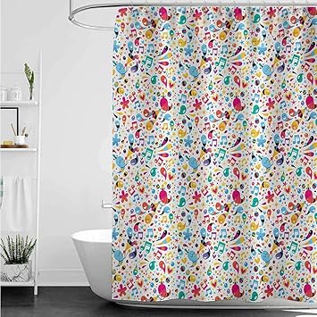 Amazon Com Home1love Hotel Style Shower Curtain Music Happiness